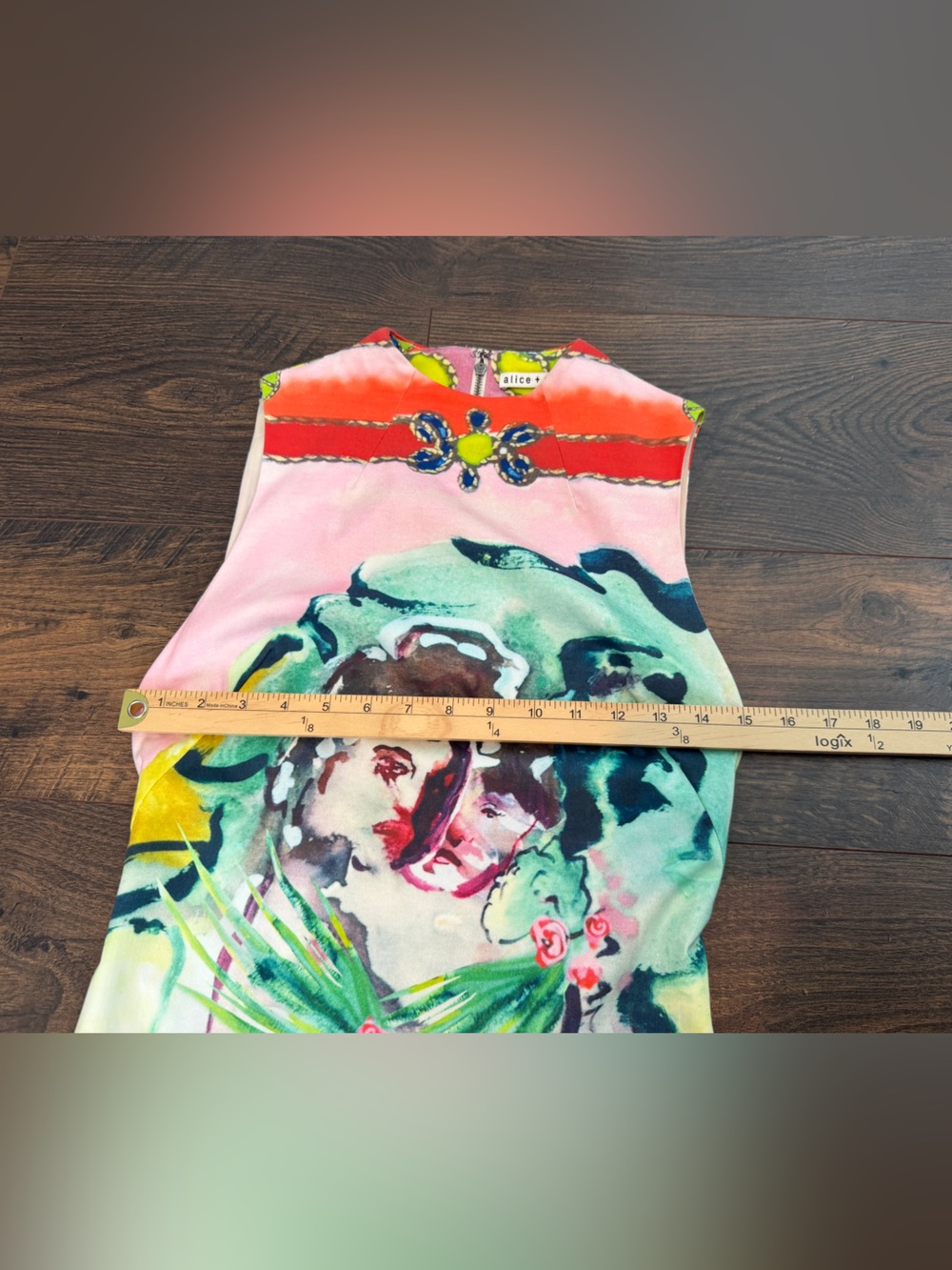 Alice + Olivia x Lola Schnabel Marcella Dress Art Deco Size 6 - Picture 10 of 11